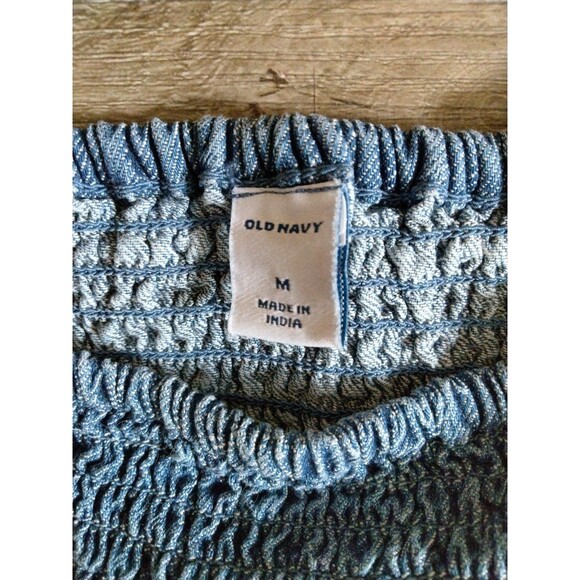 Women's medium denim top short sleeve / Old Navy - Picture 2 of 4